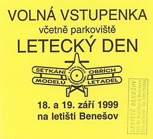 Letecký den 1999 - volná vstupenka