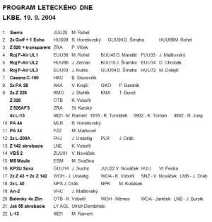 Program leteckho dne 2004 (pedbn)